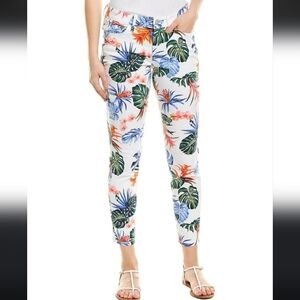 Tommy Bahama Tropical Print Cropped Pants - Blue, Green, Pink